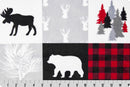 CABIN QUILT DIGITAL CUDDLE - SCARLET